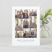 Fotocollage gelukkig nieuwjaar feestdagenkaart (Staand voorkant)