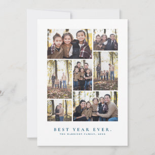 Fotocollage gelukkig nieuwjaar feestdagenkaart