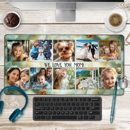 Fotocollage geode minerale kunst bureaumat