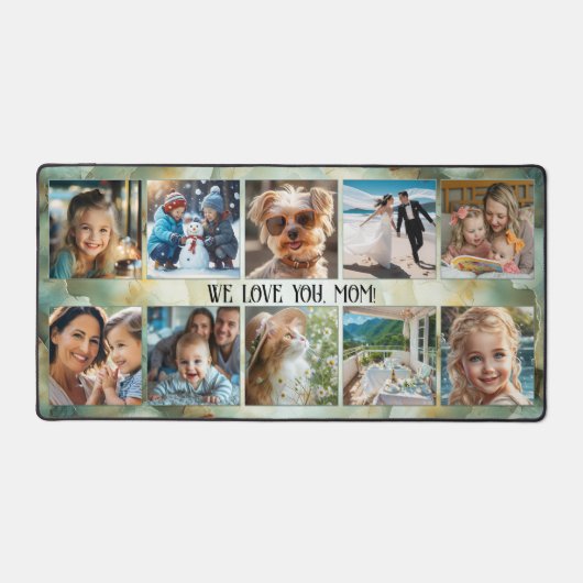 Fotocollage geode minerale kunst bureaumat (Voorkant)