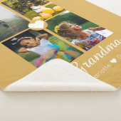 Fotocollage gepersonaliseerd 4 foto's met hart sherpa deken (3/4)