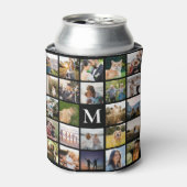 Fotocollage gepersonaliseerd monogram blikjeskoeler (Blikje Voorkant)