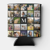 Fotocollage gepersonaliseerd monogram blikjeskoeler (Voorkant)