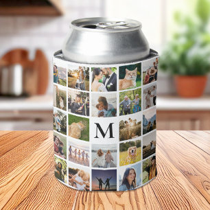 Fotocollage gepersonaliseerd monogram blikjeskoeler