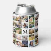 Fotocollage gepersonaliseerd monogram blikjeskoeler (Blikje Voorkant)