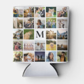 Fotocollage gepersonaliseerd monogram blikjeskoeler (Voorkant)
