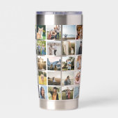 Fotocollage gepersonaliseerd monogram geïsoleerde drinkbeker (Achterkant)