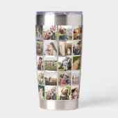 Fotocollage gepersonaliseerd monogram geïsoleerde drinkbeker (Voorkant)