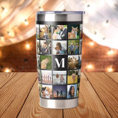 Fotocollage gepersonaliseerd monogram geïsoleerde drinkbeker
