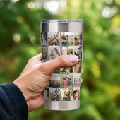 Fotocollage gepersonaliseerd monogram geïsoleerde drinkbeker