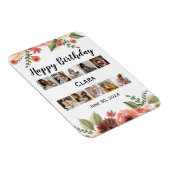 Fotocollage gepersonaliseerd script verjaardag magneet (Rechterzijde)