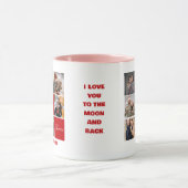 Fotocollage gepersonaliseerde bericht & naam Mok (Midden)