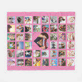 Fotocollage Gepersonaliseerde DIY Custom Heart Fleece Deken (Voorkant (Horizontaal))