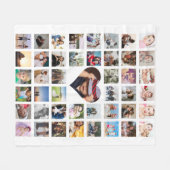 Fotocollage Gepersonaliseerde DIY Custom Heart Fleece Deken (Voorkant (Horizontaal))