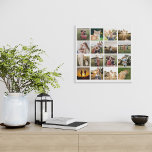 Fotocollage gepersonaliseerde familie imitatie canvas print<br><div class="desc">Voeg eenvoudig uw foto's toe voor een aangepaste familiecollage faux canvas muurkunst.</div>