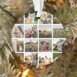 Fotocollage gepersonaliseerde familie ornament