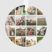 Fotocollage gepersonaliseerde familie ornament (achterkant)