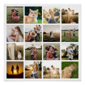 Fotocollage gepersonaliseerde familie perfect poster (Voorkant)