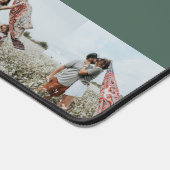 Fotocollage gepersonaliseerde moderne salie groen bureaumat (Hoek)