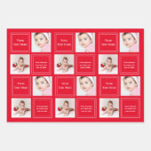 Fotocollage gepersonaliseerde Sjabloon Inpakpapier Vel (Voorkant)