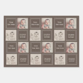 Fotocollage gepersonaliseerde Sjabloon Inpakpapier Vel (Voorkant 2)