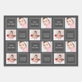 Fotocollage gepersonaliseerde Sjabloon Inpakpapier Vel (Voorkant)