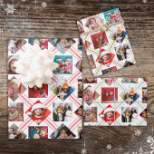 Fotocollage Geplaagd Vakantie Inpakpapier Bladen