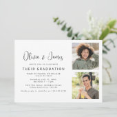 Fotocollage gezamenlijke afstudeerfeest kaart (Staand voorkant)