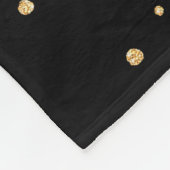 Fotocollage glitter goud 6 fotonaam initialen fleece deken (Hoek)