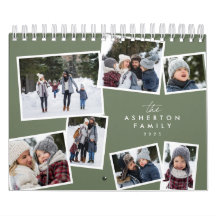 Fotocollage groene familie scrapbook