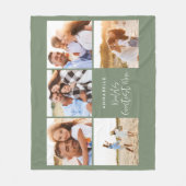 Fotocollage groene girale moederdag fleece deken (Voorkant)