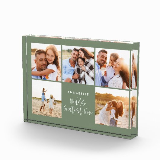 Fotocollage groene girale moederdag fotoblokken (Rechts)