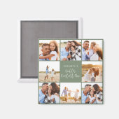 Fotocollage groene girale moederdag magneet (Voorkant / Achterkant)