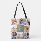 Fotocollage groene girale moederdag tote bag (Achterkant)