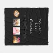 Fotocollage grootmoeder Best Grandma Fleece Deken (Voorkant (Horizontaal))