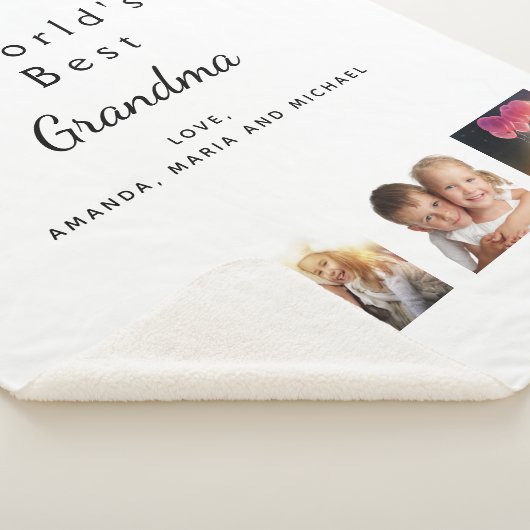 Fotocollage grootmoeder wit sherpa deken (3/4)