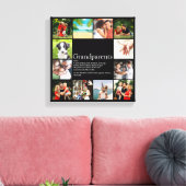 Fotocollage Grootouders Leuk Moderne Spreuk Canvas Afdruk (Insitu (Woonkamer))