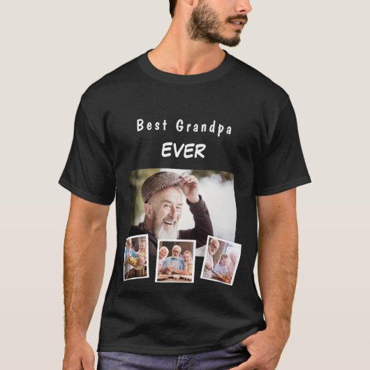 Fotocollage grootvader grootvader t-shirt (Voorkant)