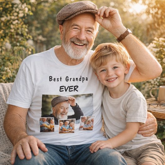 Fotocollage grootvader grootvader t-shirt