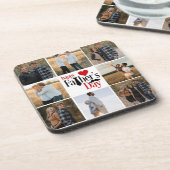 Fotocollage "Happy Vaderdag" Hard Plastic Co Bier Onderzetter (Linkerzijde)