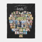 Fotocollage Hart Samen maken we een gezin Fleece Deken (Voorkant)