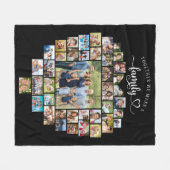 Fotocollage Hart Samen maken we een gezin Fleece Deken (Voorkant (Horizontaal))
