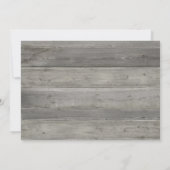 Fotocollage hout neutrale geboorte aankondiging (Achterkant)