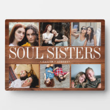 Fotocollage Houten Textuur Soul Sisters
