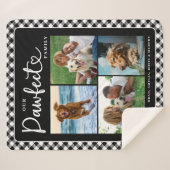 Fotocollage Huisdierfamilie Sherpa Deken (Voorkant (horizontaal))