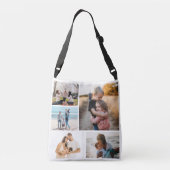 Fotocollage ideeën voor geschenken Creëer 5 foto's Crossbody Tas (Achterkant)