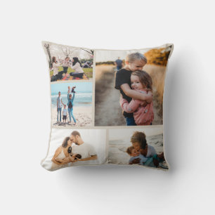 Fotocollage ideeën voor geschenken Creëer 5 foto's Kussen