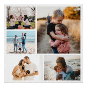 Fotocollage ideeën voor geschenken Creëer 5 foto's Perfect Poster