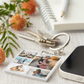 Fotocollage ideeën voor geschenken Creëer 5 foto's Sleutelhanger (Voorkant Rechts)