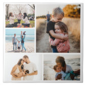 Fotocollage ideeën voor geschenken Creëer 5 foto's Tegeltje (Voorkant)